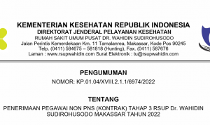 RSUP Dr Wahidin Sudirohusodo Makassar, loker RSUP Dr Wahidin Sudirohusodo, lowongan kerja RSUP Dr Wahidin Sudirohusodo, rekrutmen RSUP Dr Wahidin Sudirohusodo, lowongan kerja 2022, lowongan pekerjaan 2022