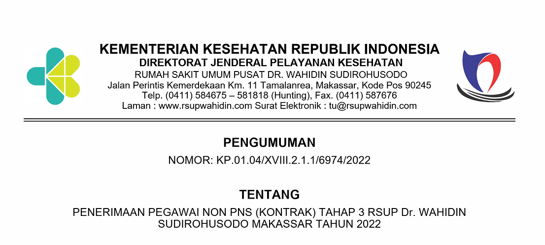 RSUP Dr Wahidin Sudirohusodo Makassar, loker RSUP Dr Wahidin Sudirohusodo, lowongan kerja RSUP Dr Wahidin Sudirohusodo, rekrutmen RSUP Dr Wahidin Sudirohusodo, lowongan kerja 2022, lowongan pekerjaan 2022
